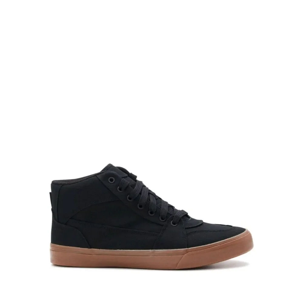 No Boundaries Men's canvas Skate 2.0 high top sneakers size(8) Black Memory foam